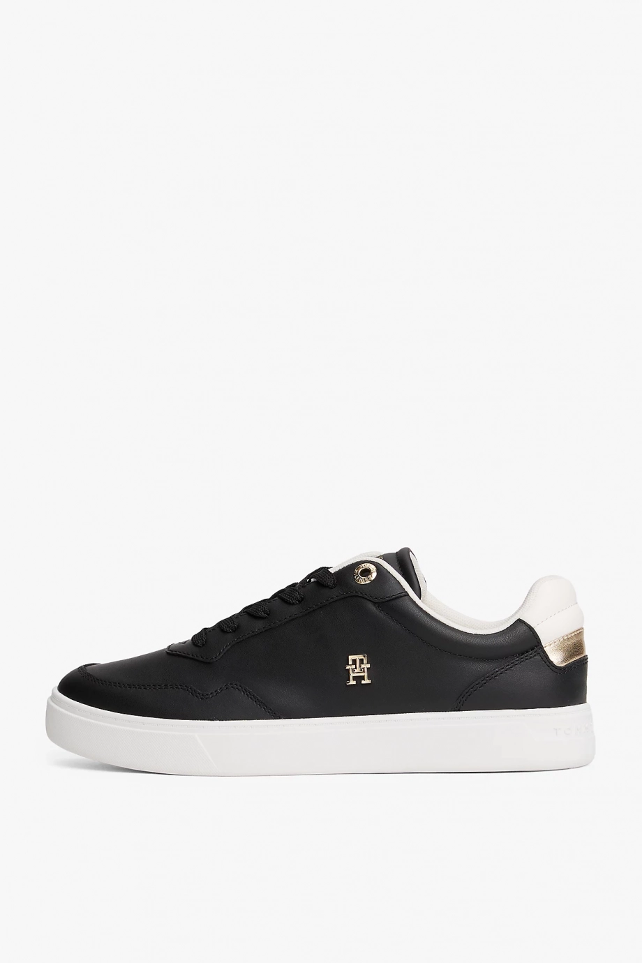 Tommy Hilfiger Yükseltilmiş Kort Stili Kadın Siyah Sneaker FW0FW08680BDS