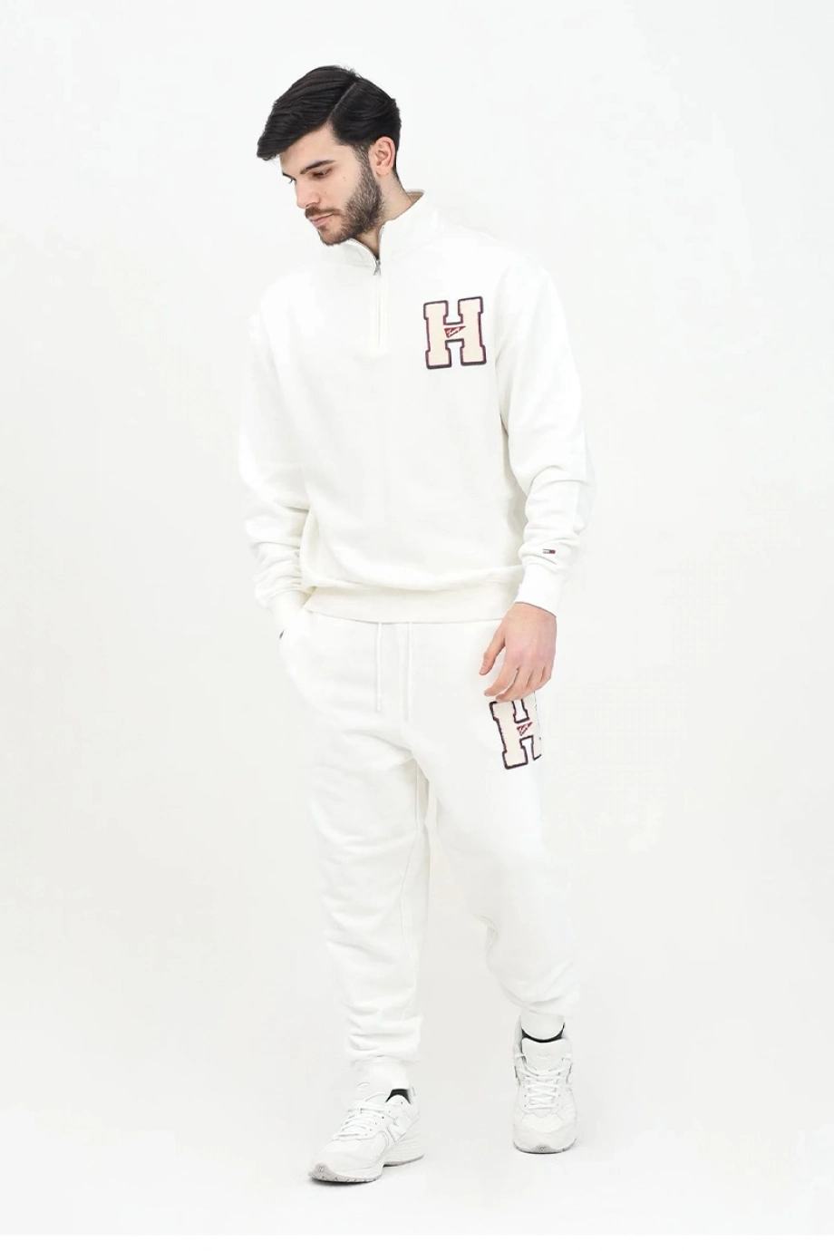 Tommy Hilfiger TJM TOWEL PATCH TERRY PANT Erkek Beyaz Eşofman Altı DM0DM21277YAC