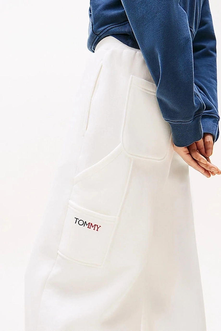 Tommy Hilfiger TJW RWB GRAPHIC TERRY SWEAT PANT Kadın Beyaz Eşofman Altı DW0DW20560YAD