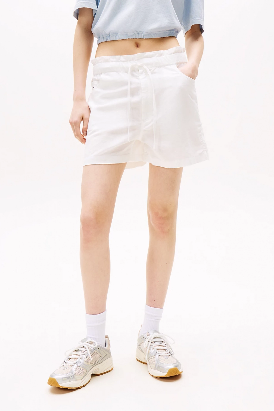 Tommy Hilfiger TJW COTTON LINEN SHORT Kadın  Şort DW0DW20360YBL