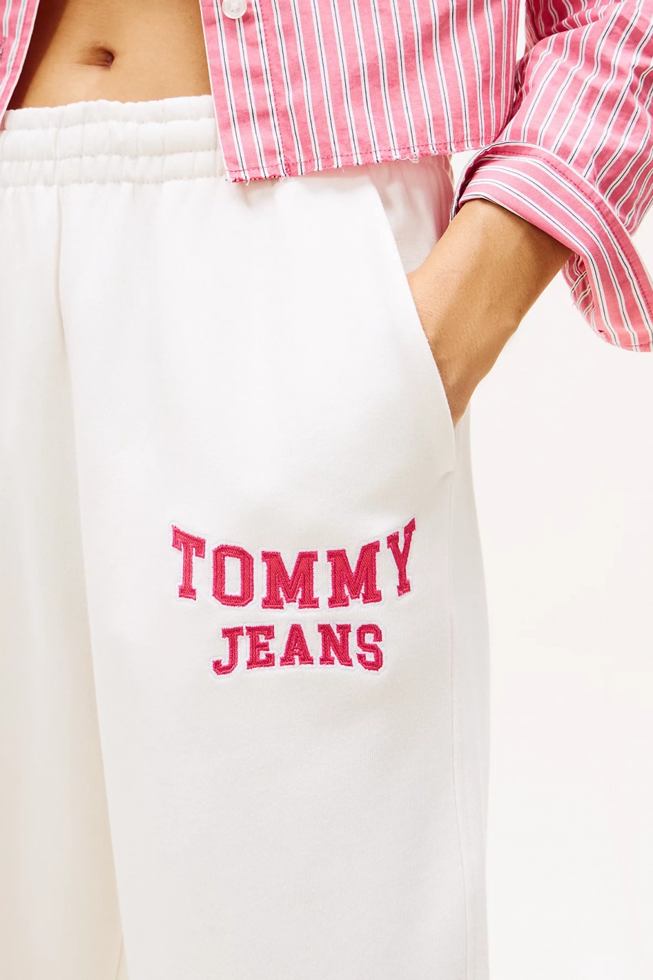 Tommy Hilfiger Kadın Kolej Tarzı Beyaz Eşofman Altı DW0DW22164YBH