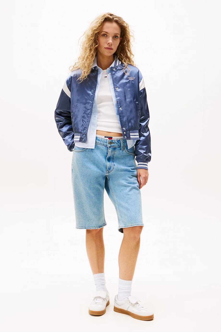 Tommy Hilfiger TJW SCRIPT VARSITY JACKET Kadın Mavi Ceket DW0DW20960PO6