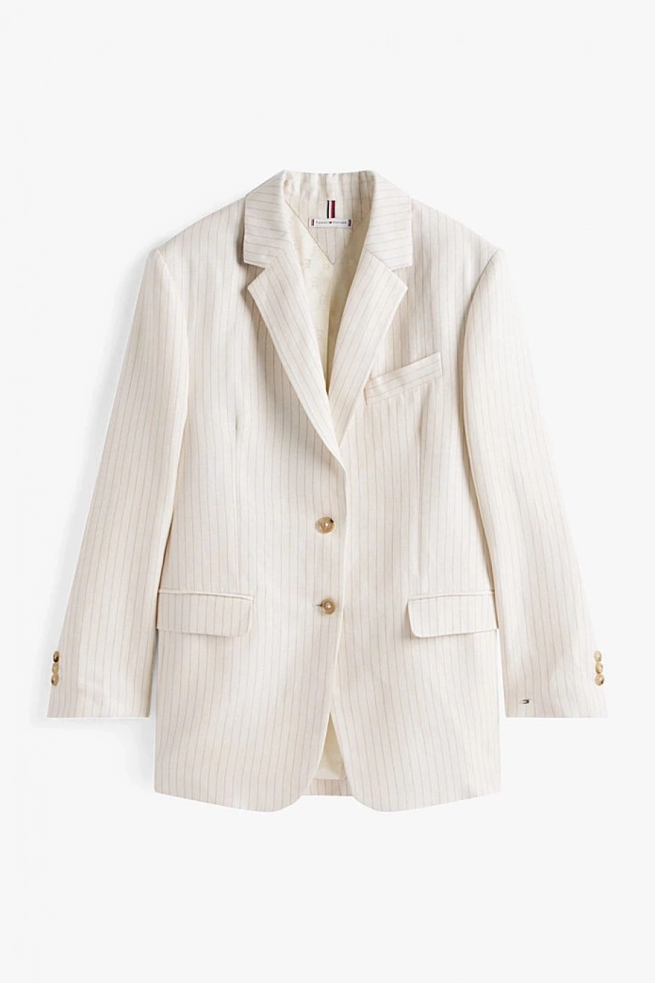 Tommy Hilfiger VISCOSE LINEN RELAXED SB BLAZER Kadın  Blazer Ceket WW0WW4616703N