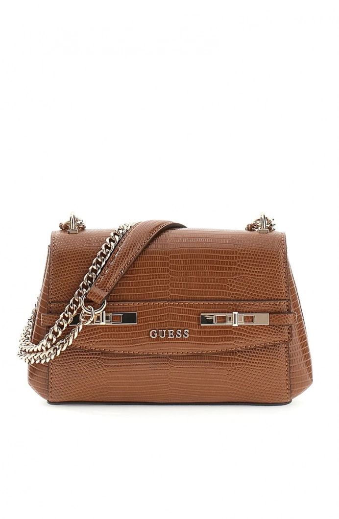 Guess Melinda Mini Dönüştürülebilir  Askılı Kapaklı Kadın Kahverengi Çapraz Çanta HWKL9933780-COG