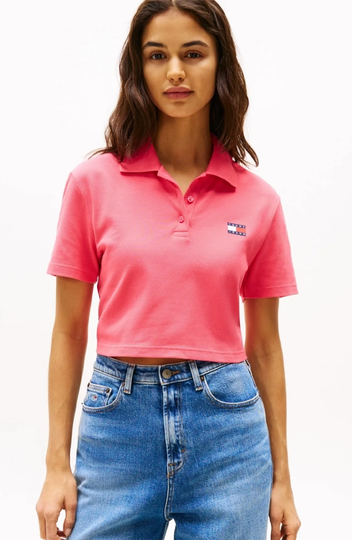 Tommy Hilfiger TJW CRP BADGE SS Polo T-shirt  Kadın DW0DW21363XI2