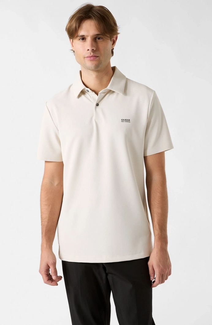 Guess Kısa Kollu Yeni Teknik Esnek Polo Yakalı Erkek Krem Polo T-shirt M6RP02KD202-G1I6