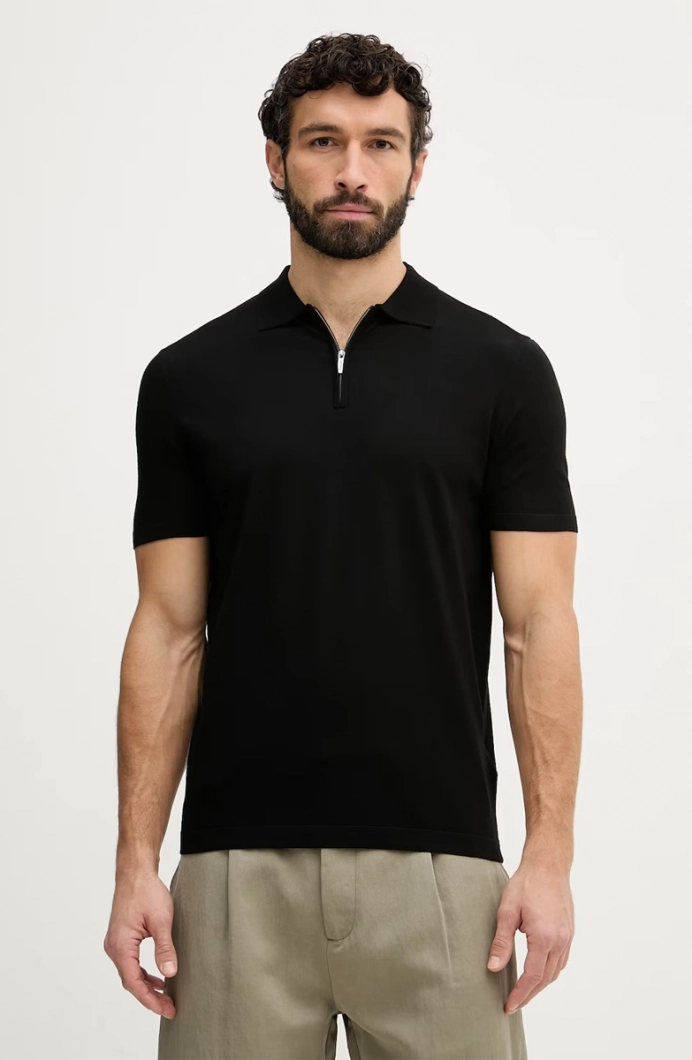 Guess Kadir Teknik Kısa Kollu Polo Yakalı Erkek Siyah Triko M6RR15Z4442-JBLK