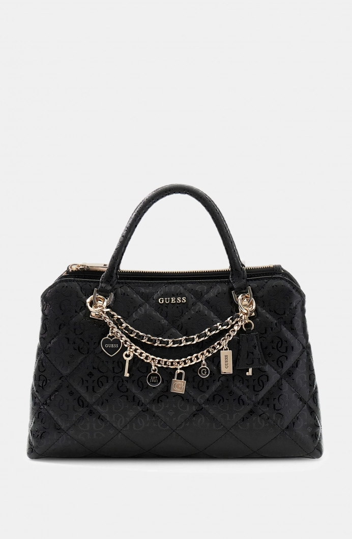 Guess Libby 2 Bölmeli Kadın Siyah El Çantası HWGG9912060-BLA