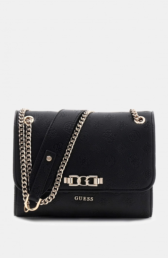 Guess Anise Dönüştürülebilir Kapaklı  Askılı Kadın Siyah Çapraz Çanta HWPD9916210-BLO