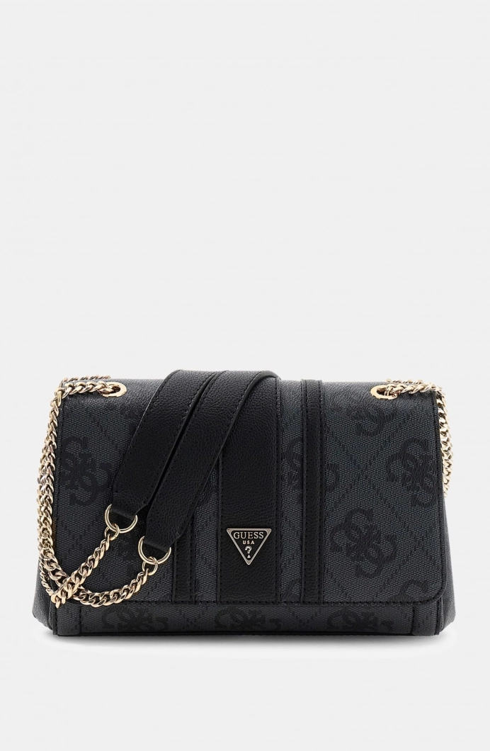 Guess Noelle II Dönüştürülebilir Kapaklı Çapraz Askılı Kadın Antrasit Omuz Çantası HWSS9672210-CLO