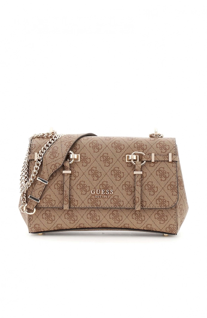 Guess Leona Logolu Dönüştürülebilir Kapaklı Çapraz Askılı Kadın Kahverengi Omuz Çantası HWSG9917210-LTL