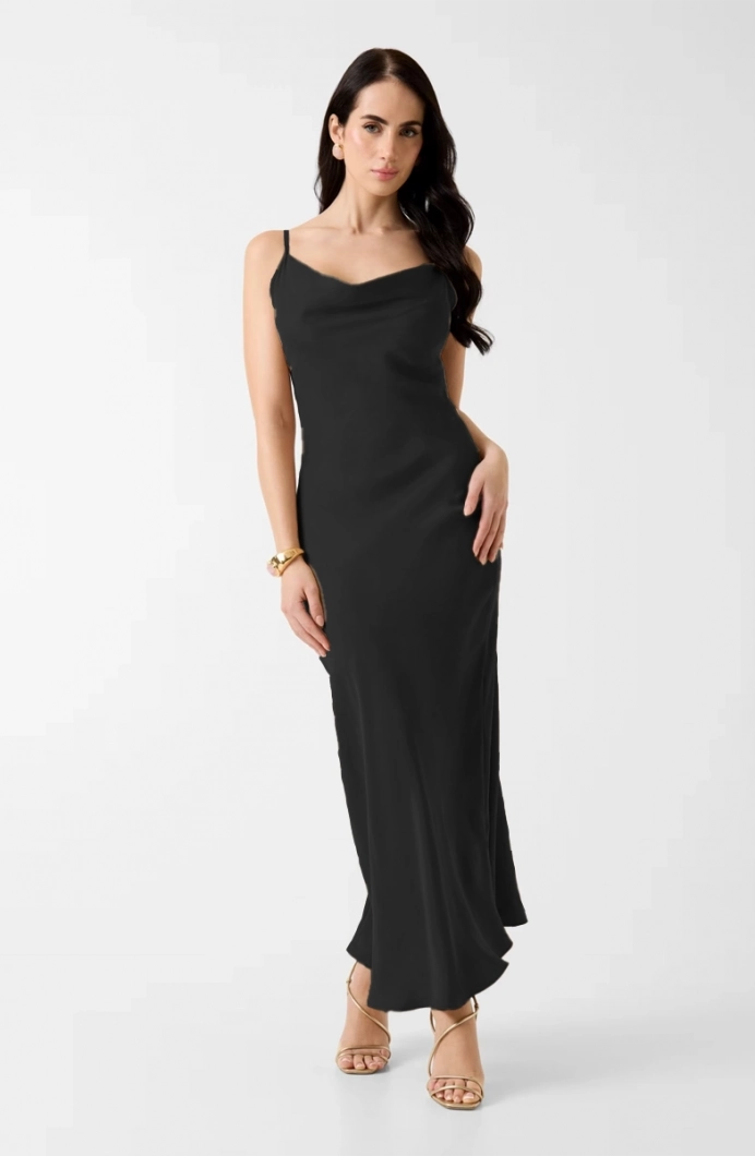 Guess Akilina Kadın Siyah Elbise W6GK94W2266-JBLK