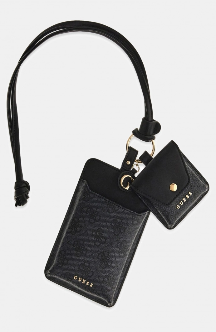 Guess Kulaklık Bölmeli Telefon Askısı Kadın Siyah Anahtarlık PW7563P6226-CMT