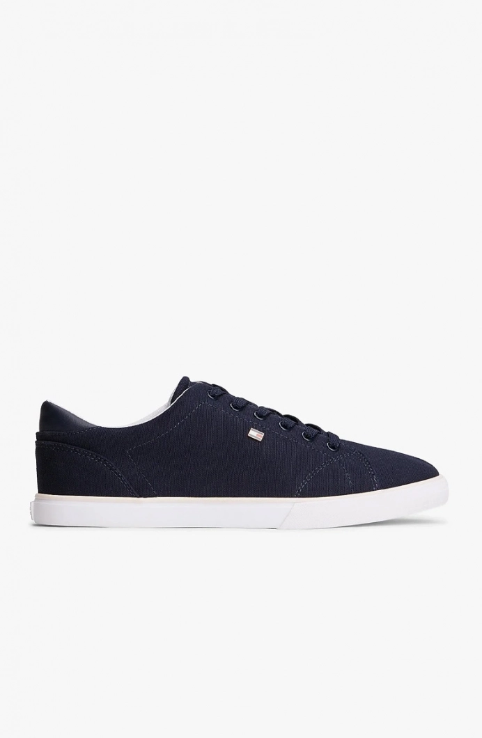 Tommy Hilfiger TH Düşük Profilli Vulkanize Kanvas Kadın Mavi Sneaker FW0FW09102DW6