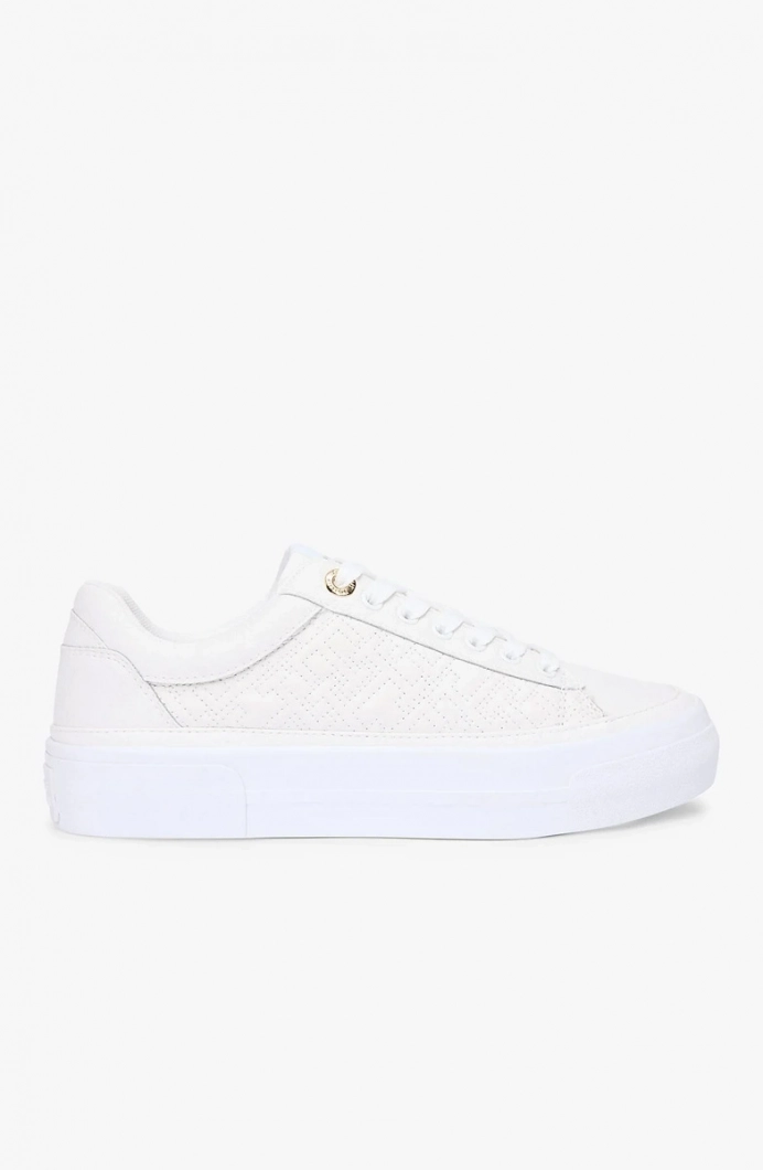 Tommy Hilfiger TH Platform Kapitone Kadın Beyaz Sneaker FW0FW09265YBL