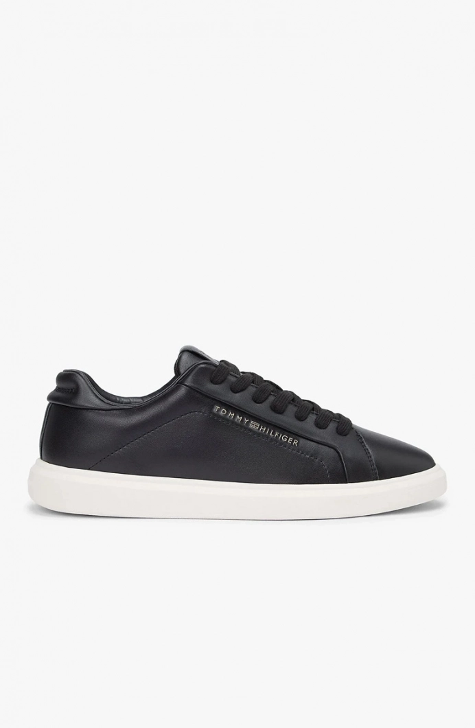 Tommy Hilfiger Icon Court Hafif Parlak Kadın Siyah Sneaker FW0FW08949BDS