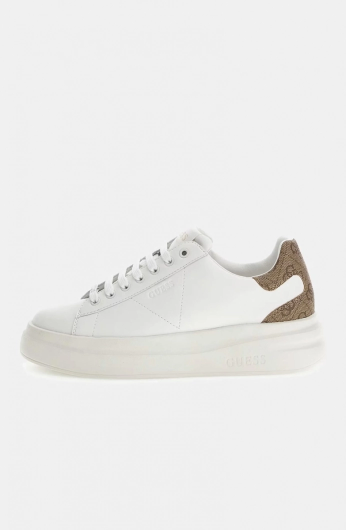 Guess Elbina Kadın Beyaz Deri Sneaker FLJELBFAL12-WHBEI