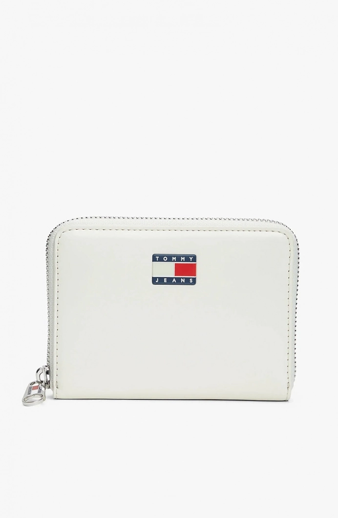 Tommy Hilfiger TJW Must Orta Boy Fermuarlı Kadın Beyaz Cüzdan AW0AW18090YBI