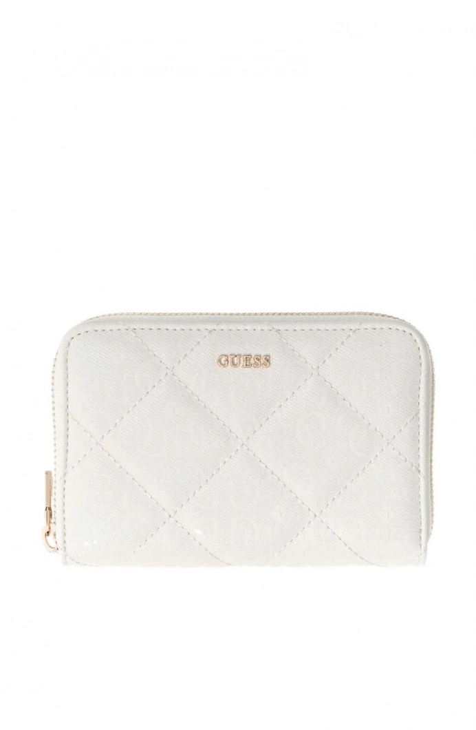 Guess Libby Orta Boy Fermuarlı Kadın Beyaz Cüzdan SWGG9912140-OFF