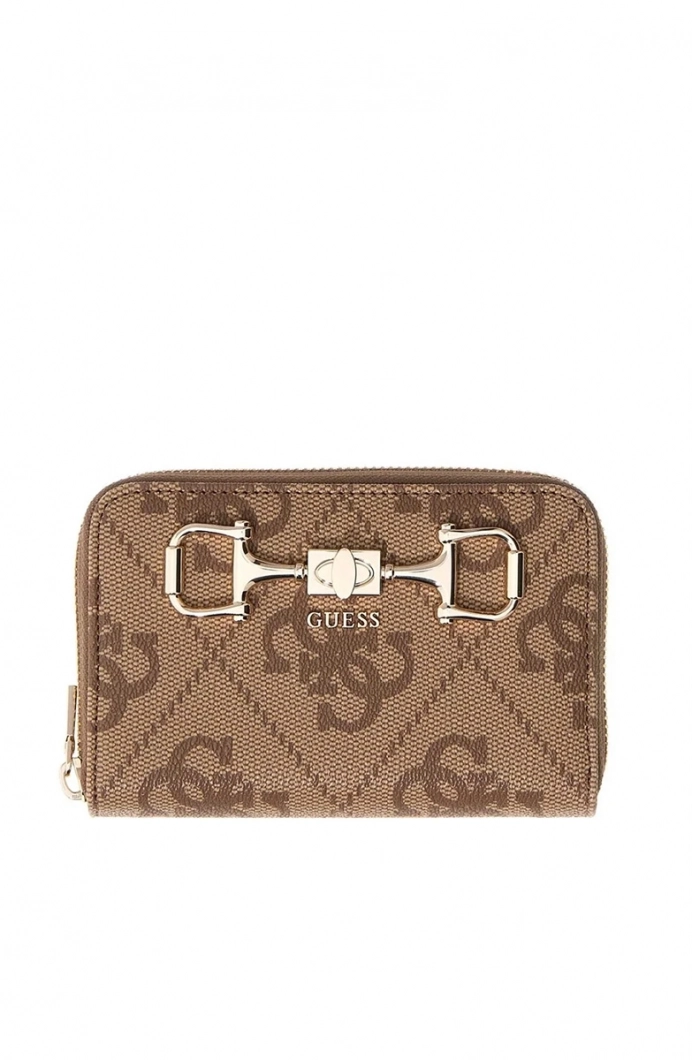 Guess Janie Logolu Orta Boy Fermuarlı Kadın Kahverengi Cüzdan SWOS9924140-LTL
