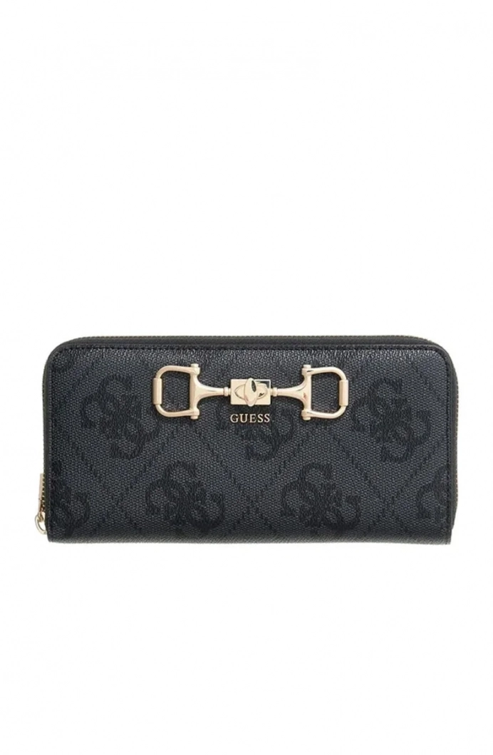 Guess Janie Logolu Büyük Boy Fermuarlı Kadın Antrasit Cüzdan SWOS9924146-CLO
