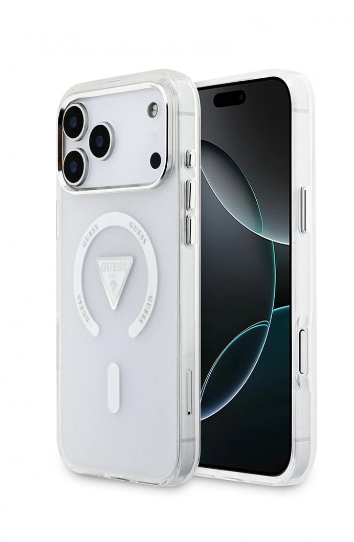 Guess iPhone 17 Pro Max Orjinal Lisanslı M-safe Kadın Şeffaf Telefon Kılıfı GUHMP17XHGTMLCGT