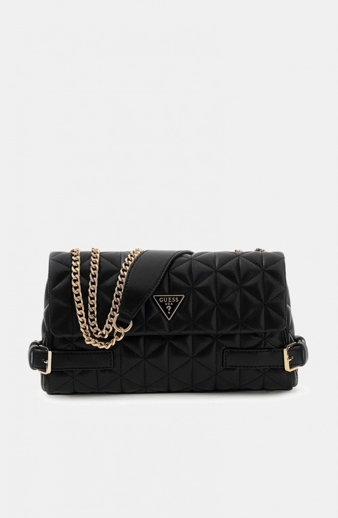 Guess Paisleigh Dönüştürülebilir  Askılı Kapaklı Kadın Siyah Çapraz ÇantaHWQG9883210-BLA