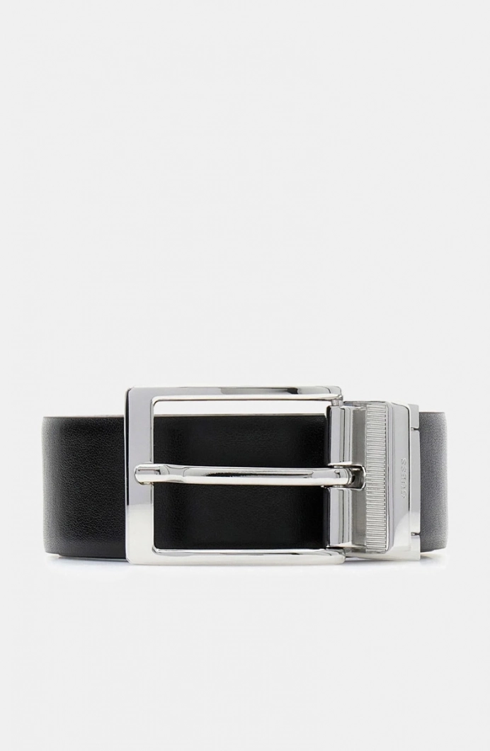 Guess Milano Ayarlanabilir ve Çift Taraflı H35 Erkek Siyah Kemer BM7866P6135-BLA
