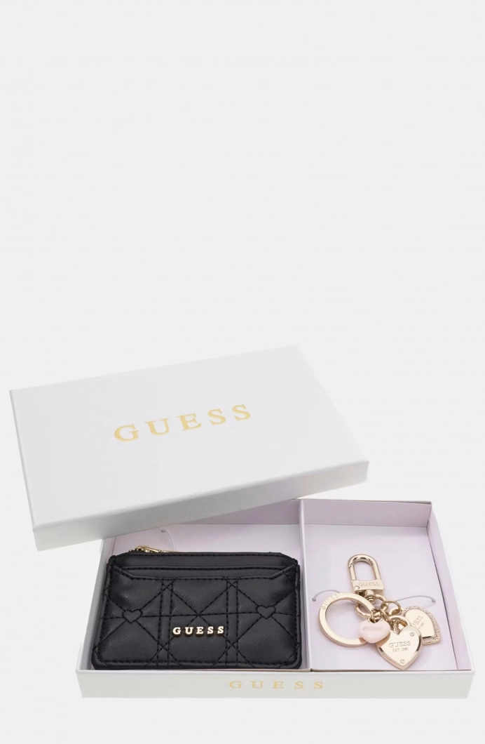 Guess Hediyelik Kartlık ve Anahtarlık Kadın Siyah Kutu Seti GFBOXWP6202-BLA