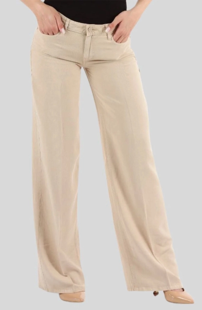 Guess Drapey Palazzo Fit Kadın Krem Pantolon W4GA96WDP85-G1M5