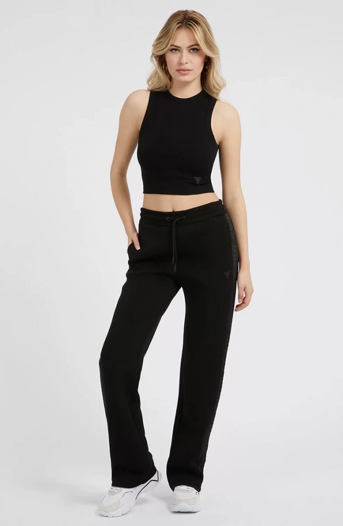 Guess BRENDA SCUBA STRAIGH Kadın Siyah Eşofman Altı V3RB21K7UW2-JBLK