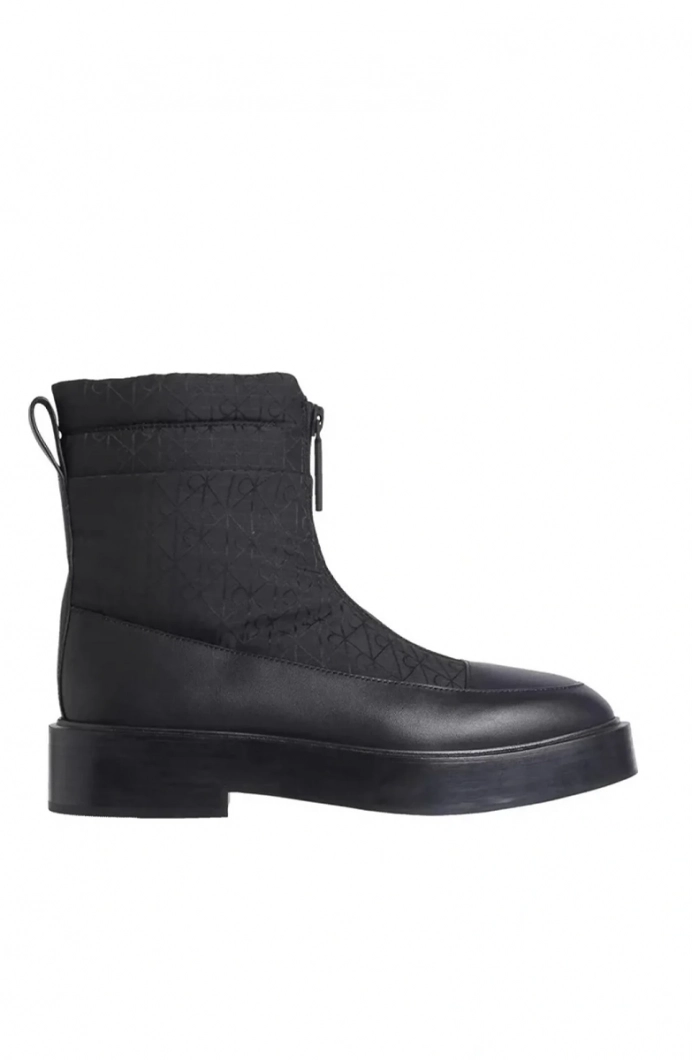 Calvin Klein Concave Welt Naylon Tamamı Baskılı Kadın Siyah Bot YW0YW02073-BEH