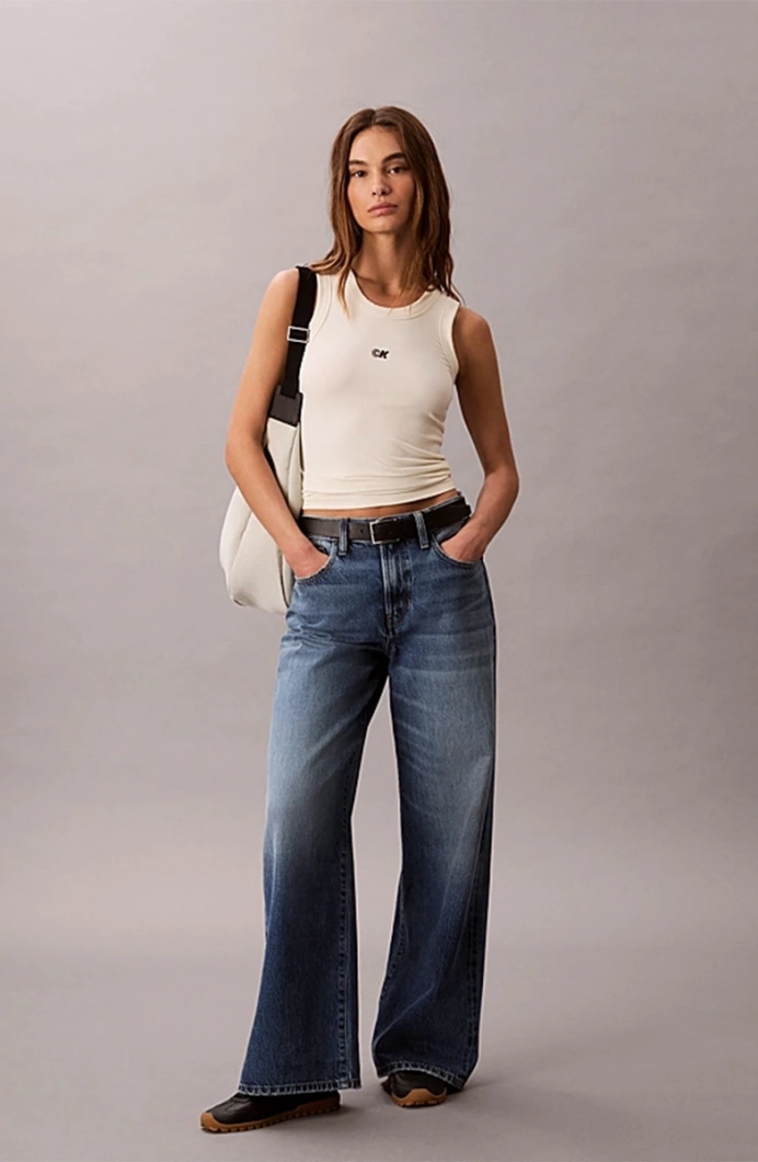 Calvin Klein Kadın Modal Fitilli Beyaz Bluz LV044C900G-PBA