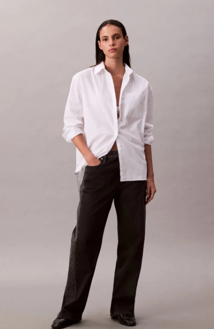Calvin Klein Kadın Beyaz Gömlek