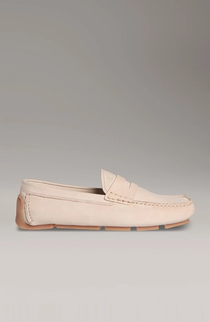 Calvin Klein Nubuk Penny Driver Erkek  Bej  Loafer  HM0HM01866-ACE