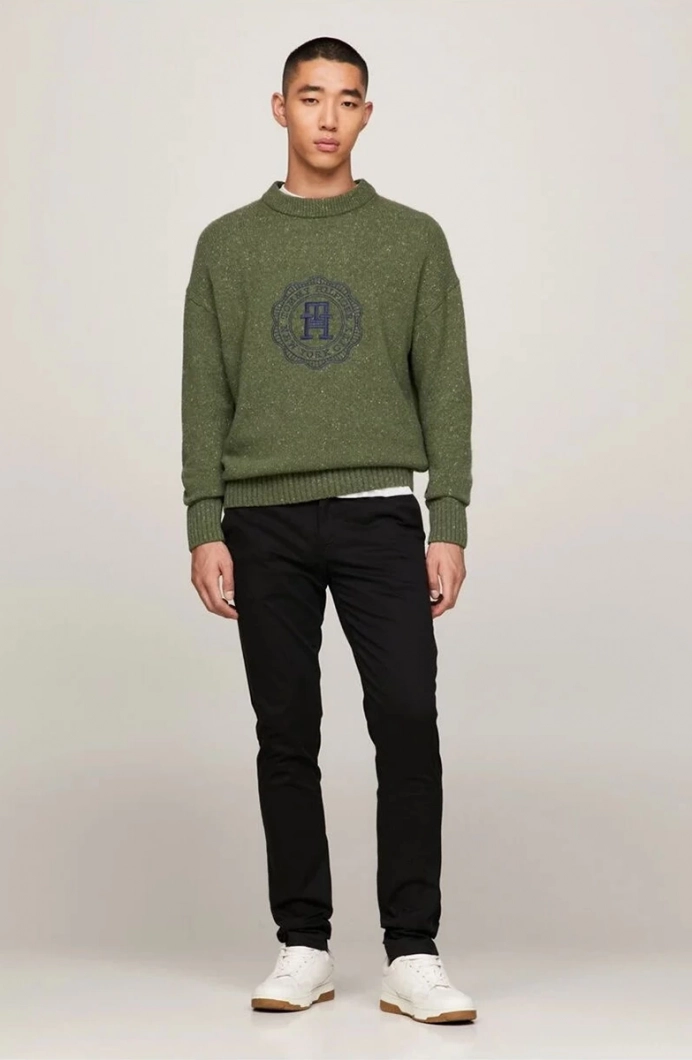 Tommy Hilfiger CHINO BLEECKER 1985 PIMA COTTON Erkek Siyah Pantolon MW0MW26619BDS