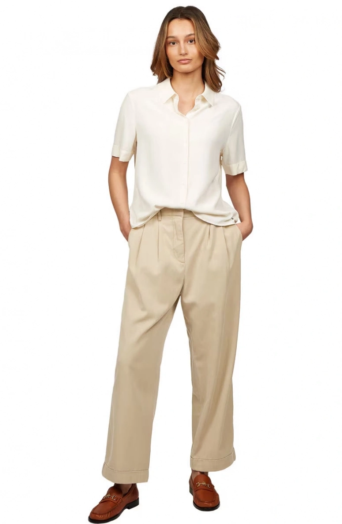 Tommy Hilfiger CO BLEND RLXD STR PULL ON CHINO Kadın  Pantolon WW0WW45589AEG
