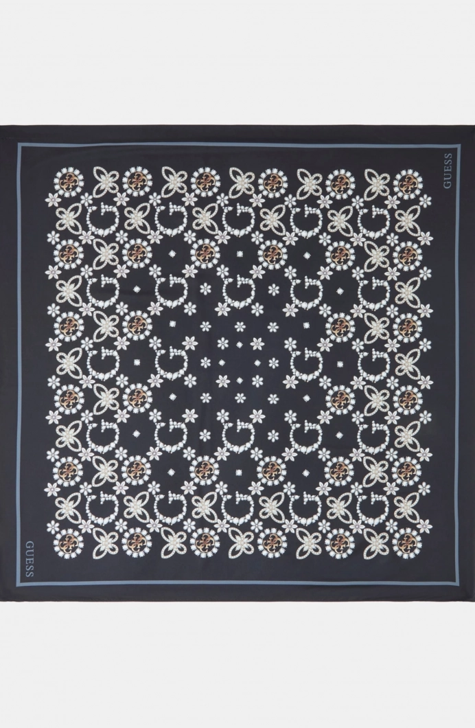 Guess 90x90 Kadın Siyah Eşarp AW5457POL03-BLA