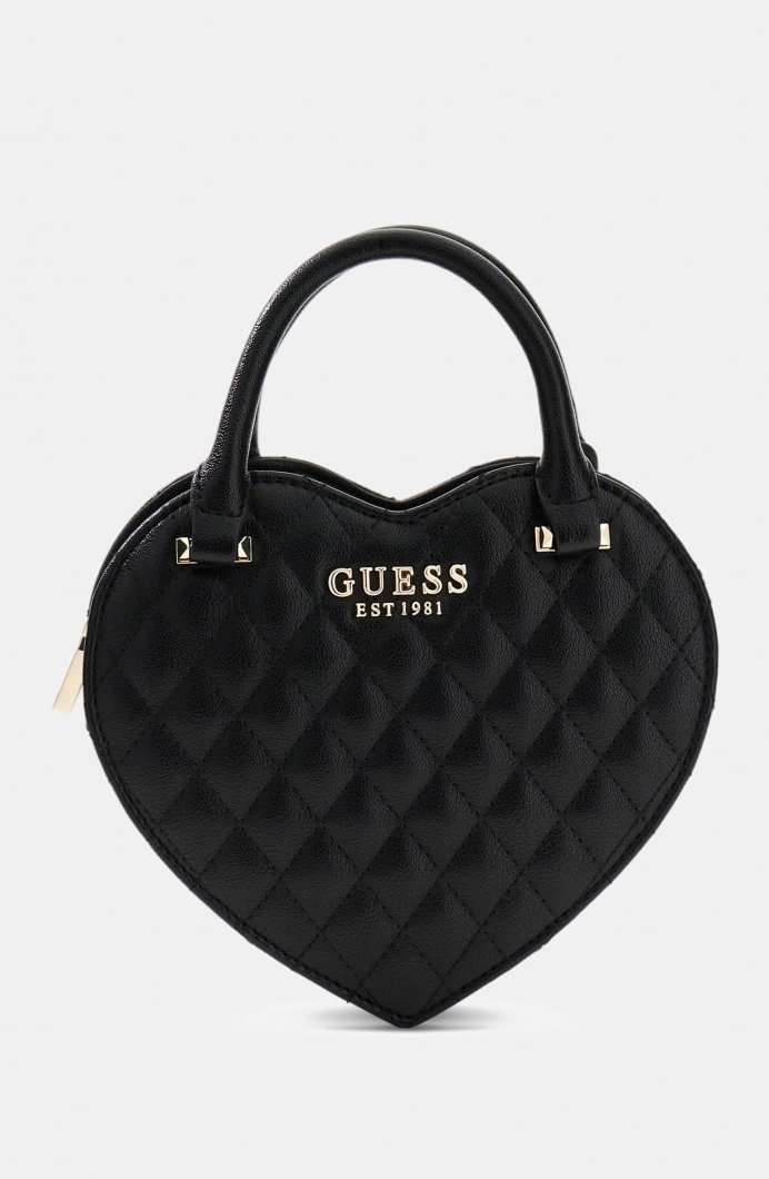 Guess Atabey Kalp Şekilli Kadın Siyah El Çanta HWQG9894770-BLA