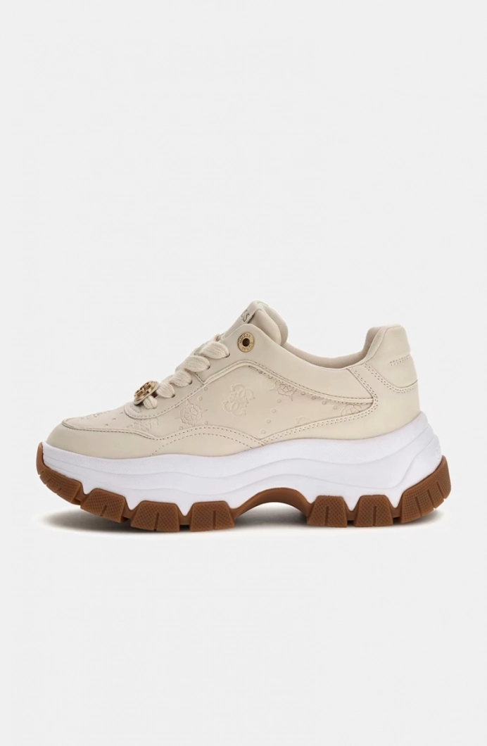 Guess Berrett2 Kadın Çok Renkli Sneaker FLFBRTPEL12-CREAM