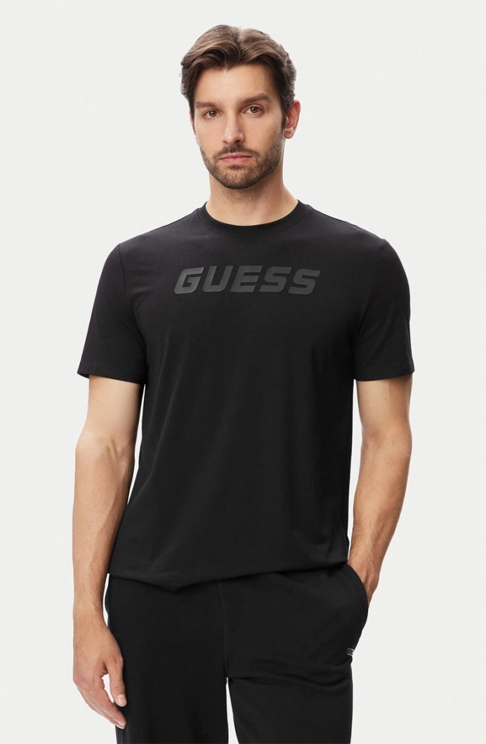 Guess Bruce Bisiklet Yaka Kısa Kollu Erkek Siyah Tişört Z6YI26K5090-JBLK