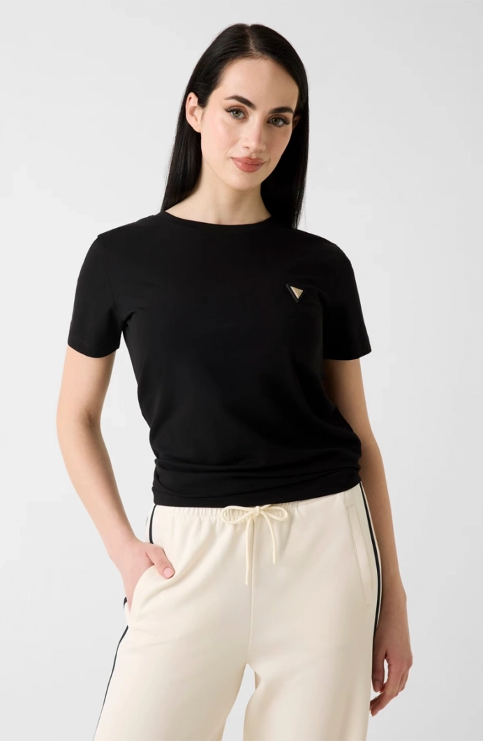 Guess Colette Kadın Siyah Aktif Oversize Fit T-Shirt V4YI09J1314-JBLK