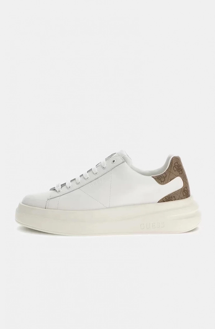 Guess Elba Erkek Beyaz/Bej Deri Sneaker FMPVIBLEA12-WBEIB