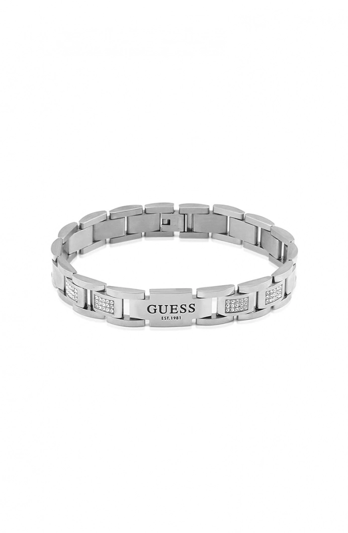 Guess Erkek Metalik Gri Bileklik JGUJUMB01342JWSTTU
