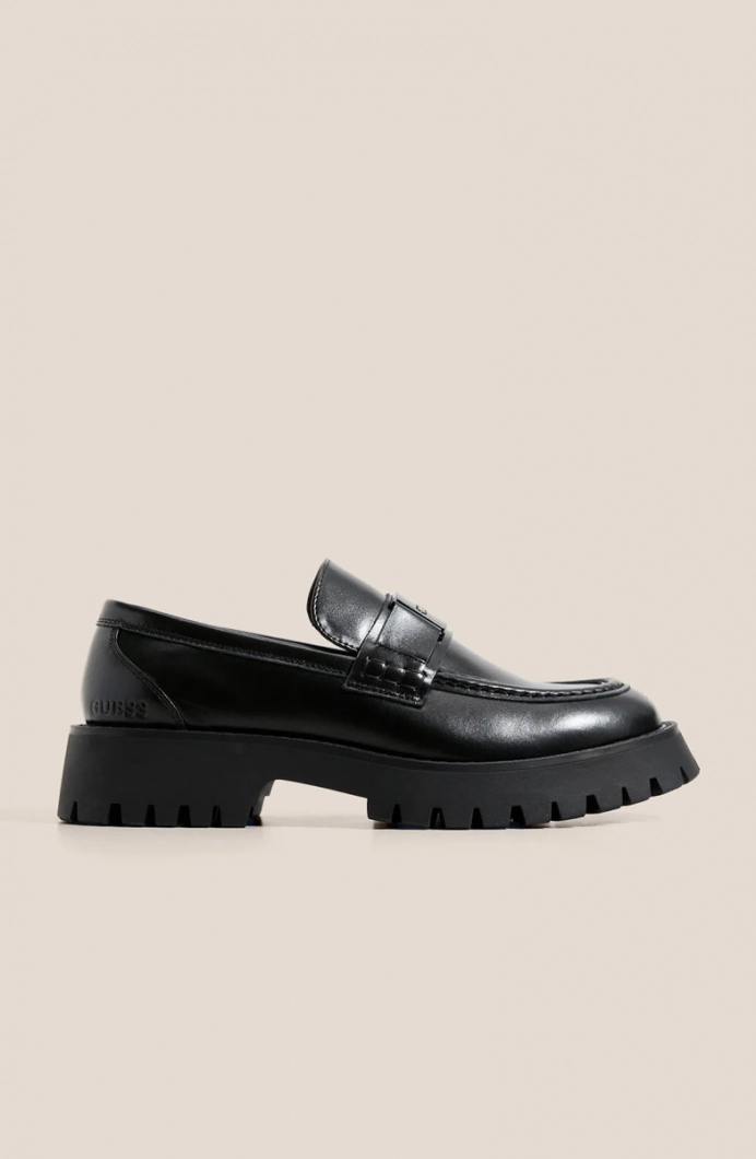 Guess Gorizia Erkek Siyah Deri Makosen FMTGORLEA14-BLACK