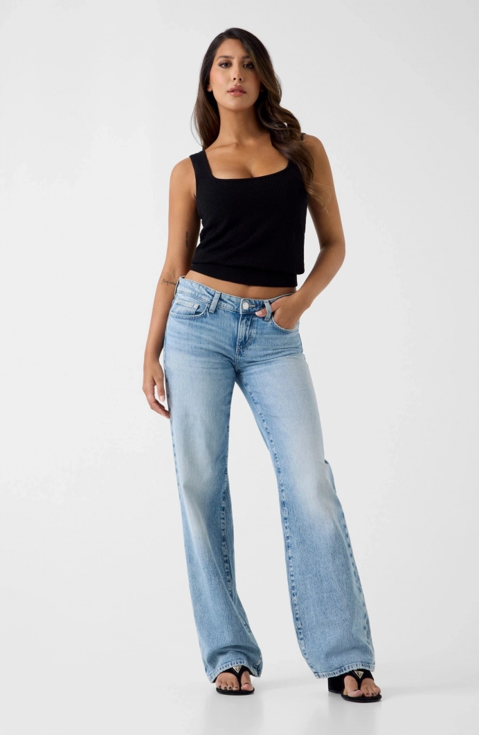 Guess Kolsuz Nina Triko Kadın Siyah Bluz W6YR15Z0956-JBLK