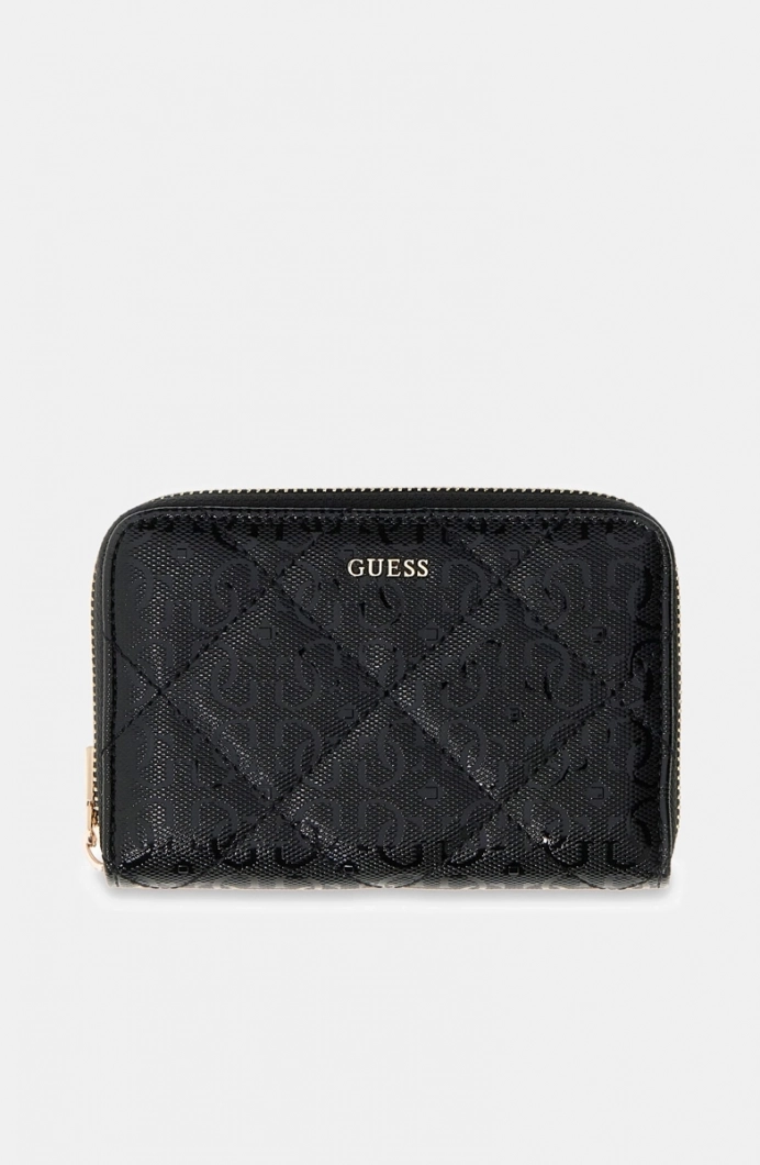 Guess Libby Orta Boy Fermuarlı Kadın Siyah Cüzdan SWGG9912140-BLA