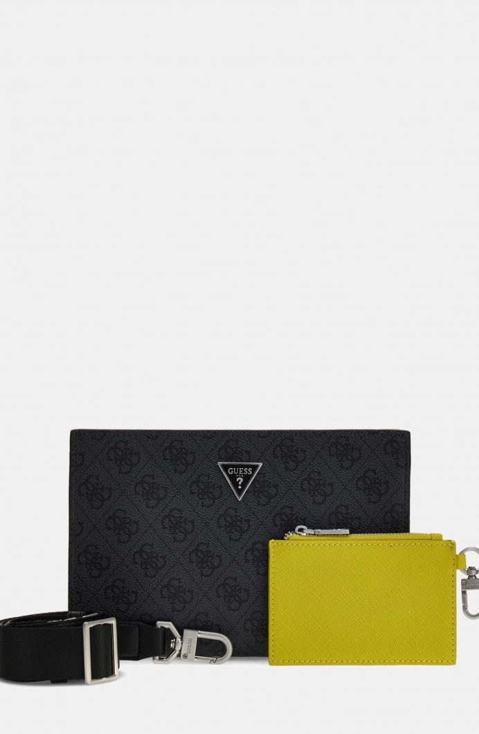 Guess Milano Üstten Fermuarlı Erkek Siyah Çapraz Çanta HMMILOP6157-BLA