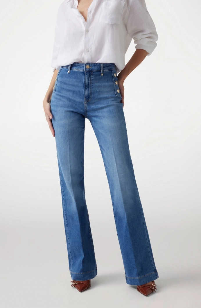 Guess New Faye Kadın Mavi Jeans W5GA0PD5Q01-S1ML