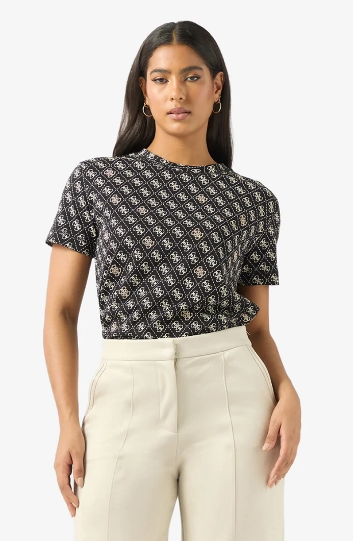 Guess Rhombus Kadın Çok Renkli Aktif Regular Fit T-Shirt V5BI14I3Z14-PJ5U